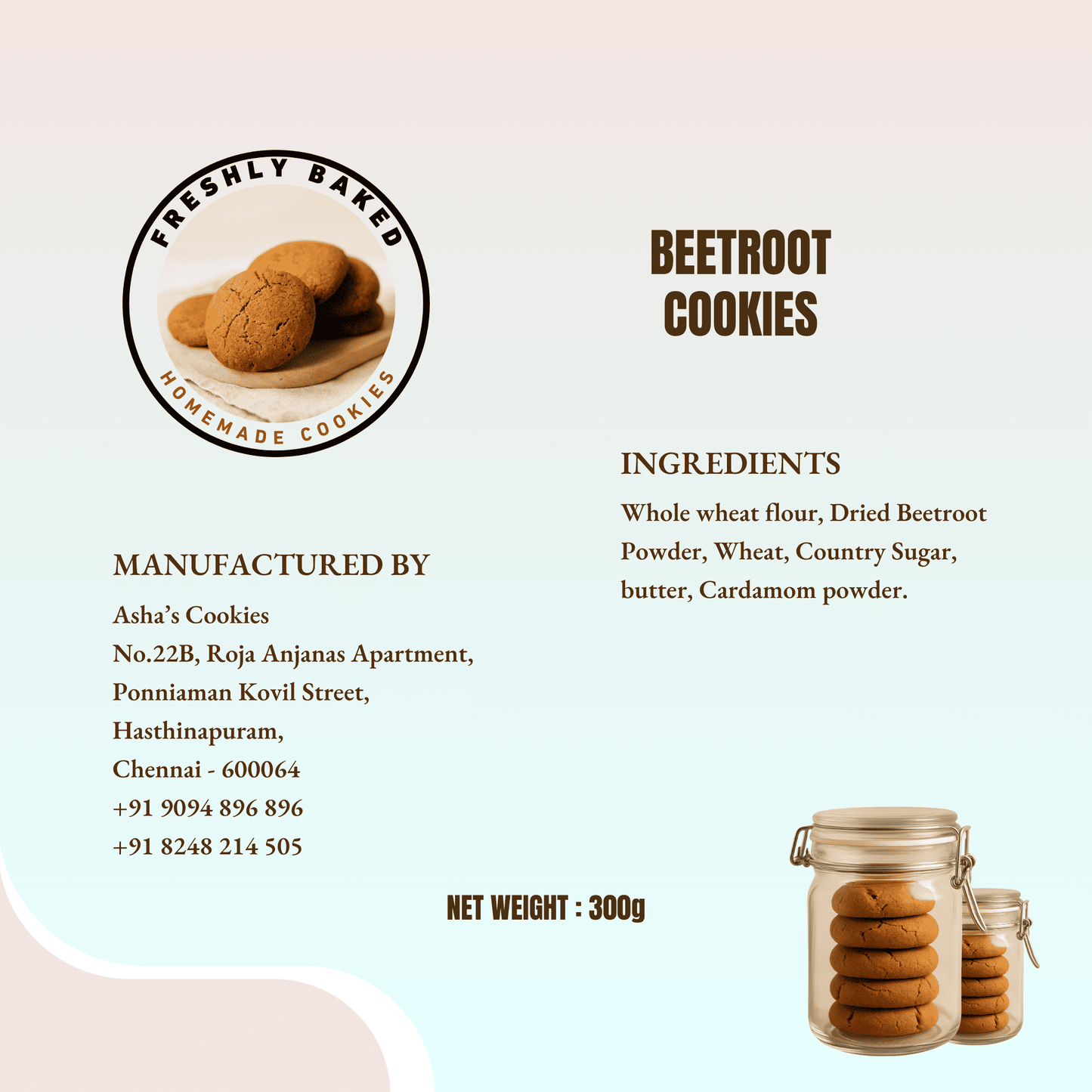 Beetroot cookies