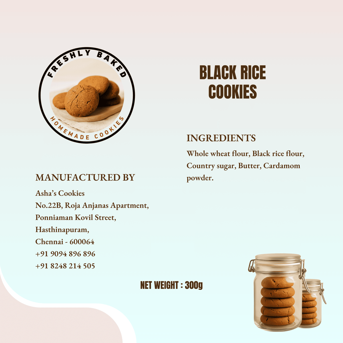 Exotic Black Rice Cookies