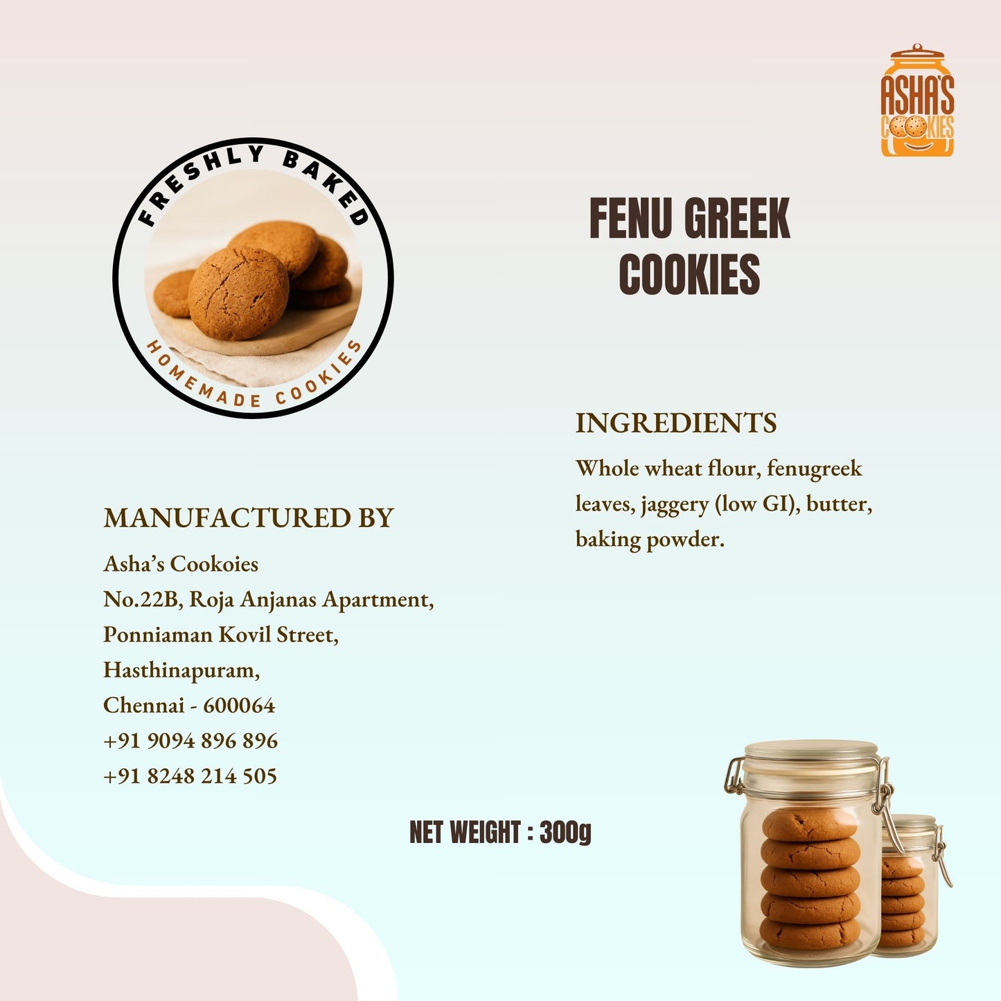 Diabetic-Friendly Vendhaya Keerai Cookies