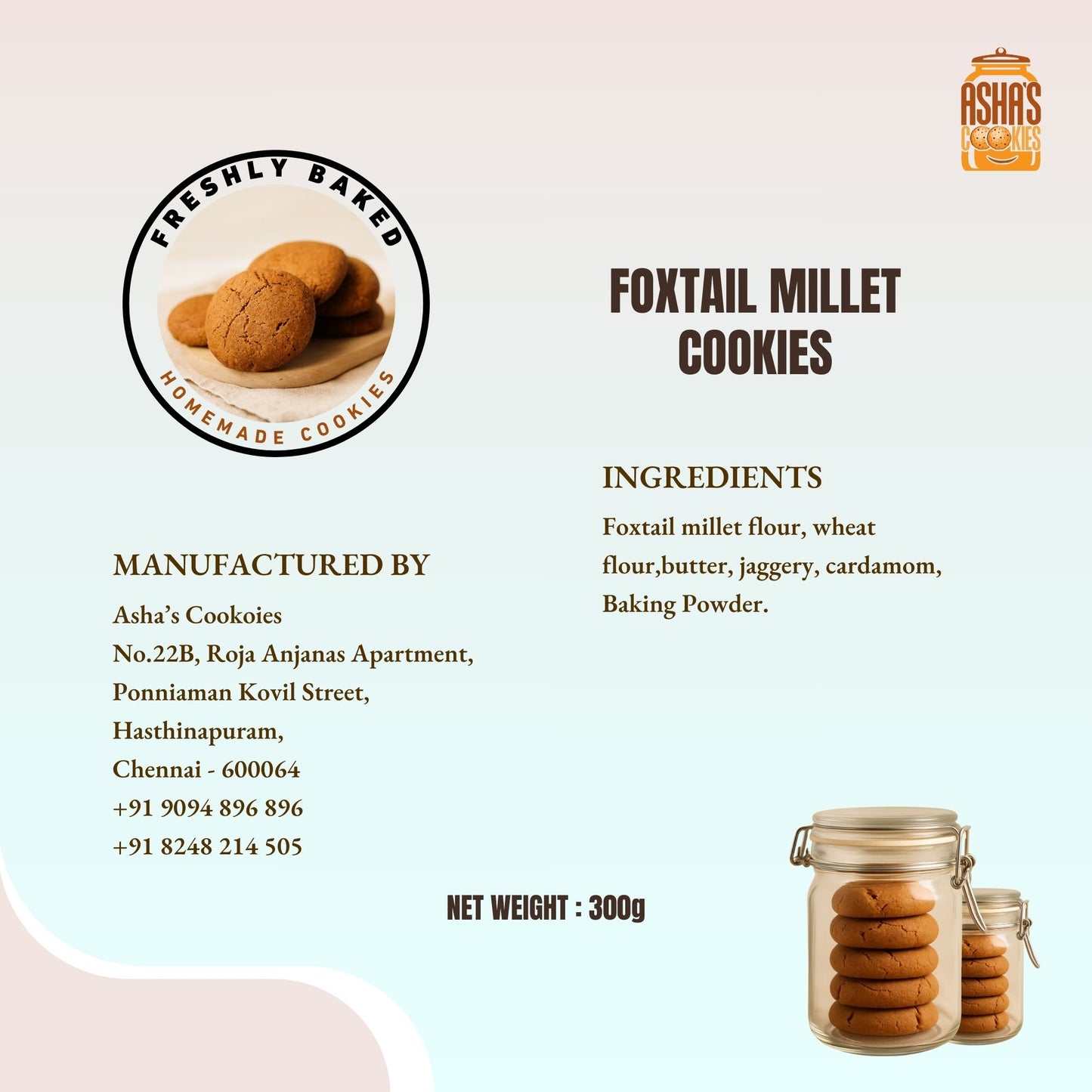 Thinai Millet Cookies