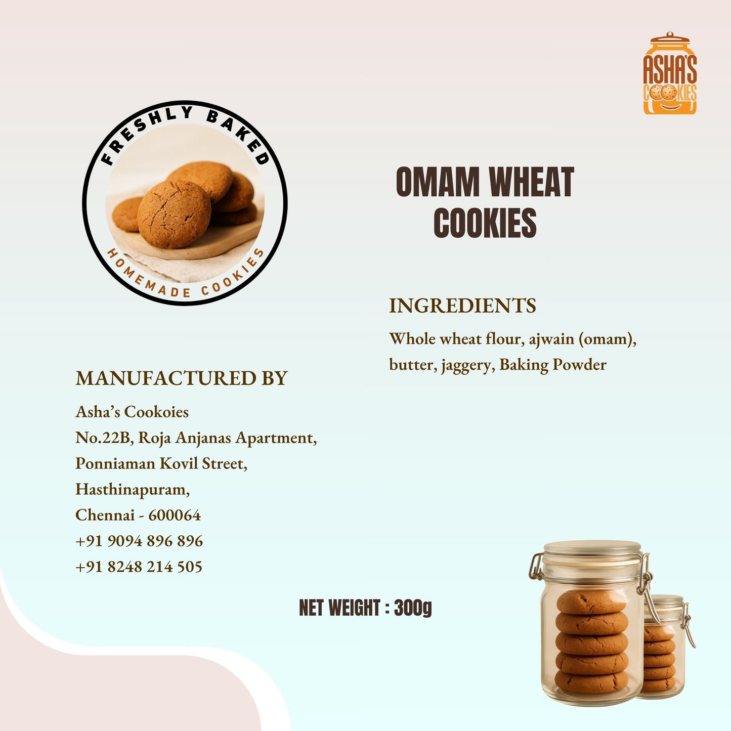 Aromatic Omam Wheat Cookies