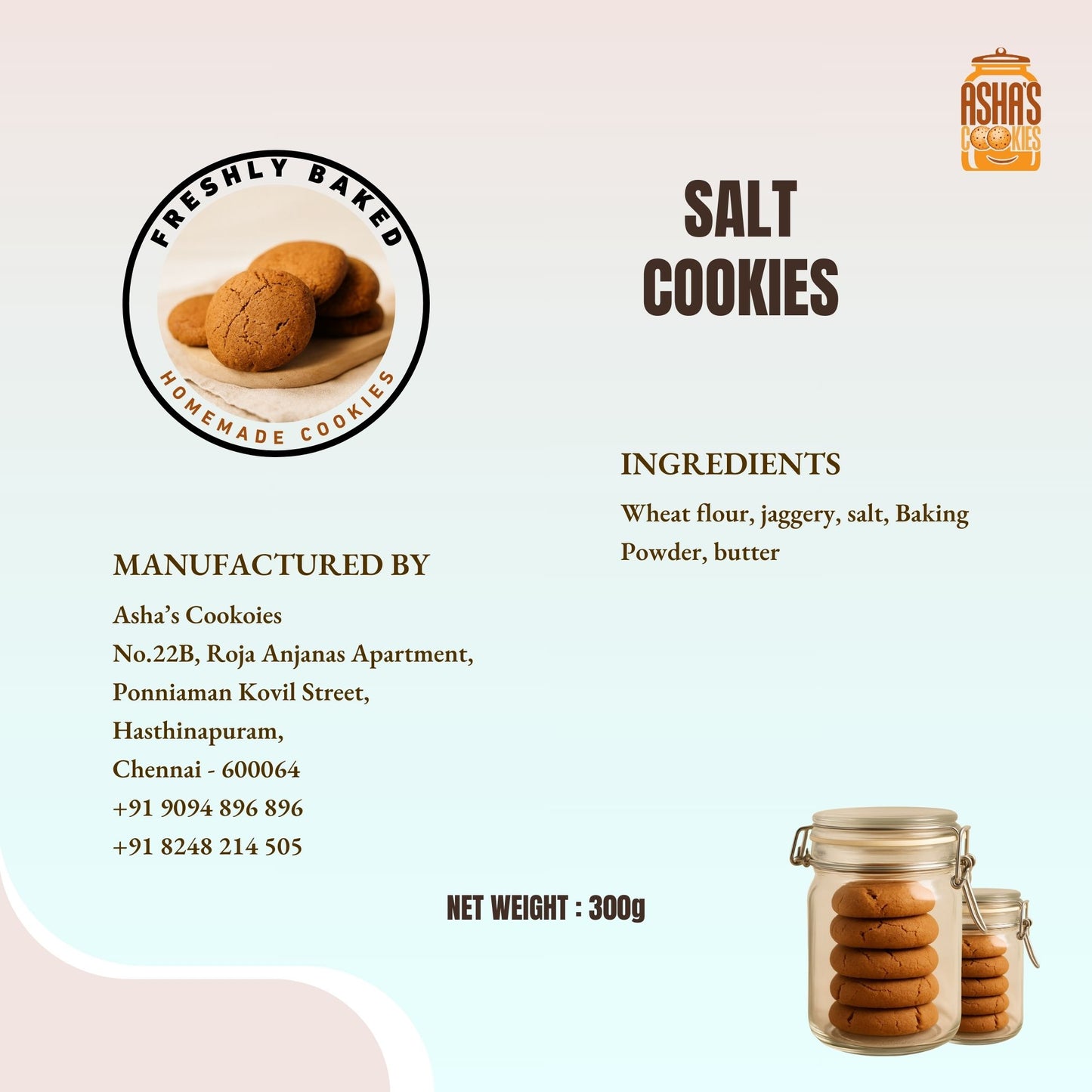 Whole Wheat Salt Cookies