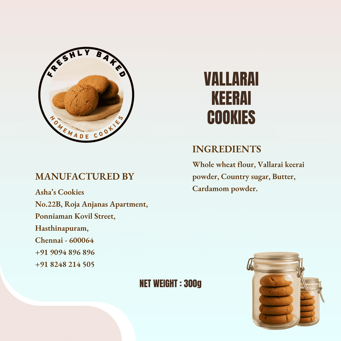 Vallarai Keerai Cookies