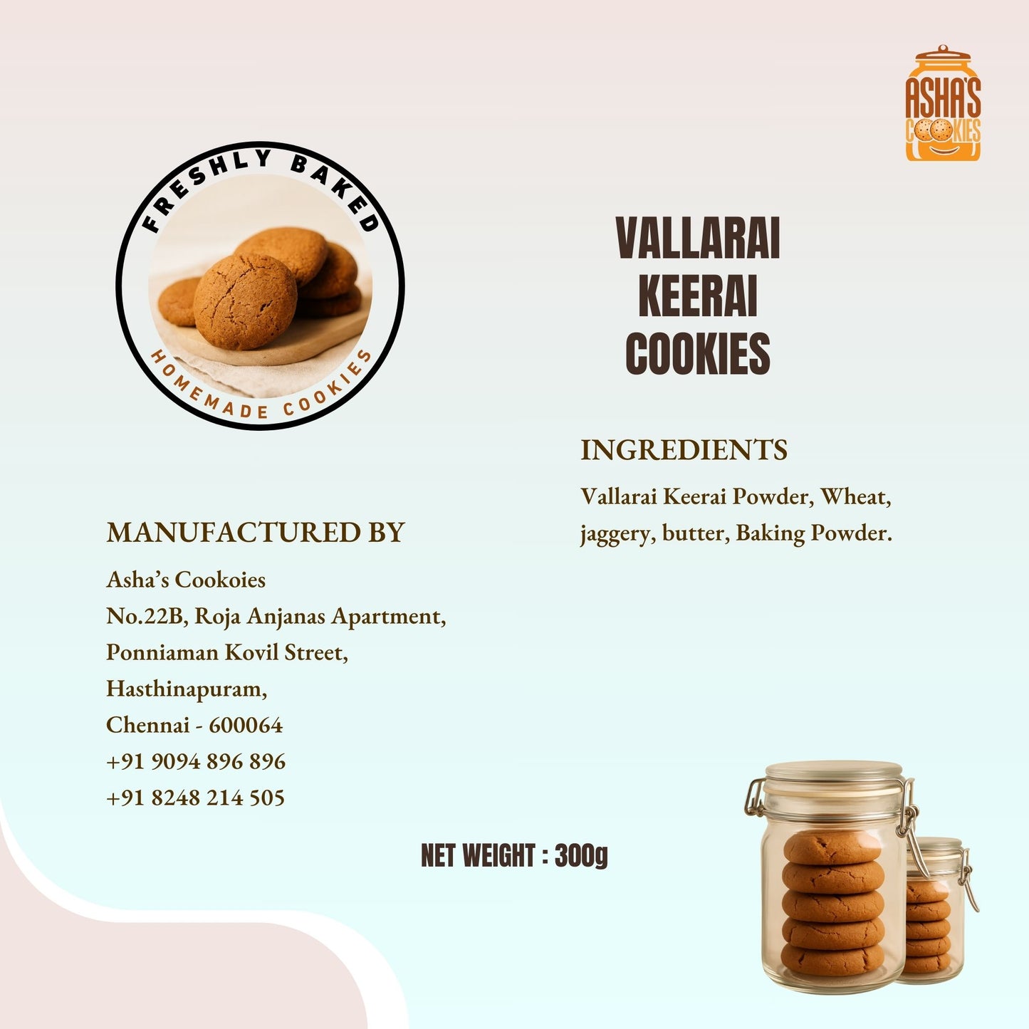 Vallarai Keerai Cookies