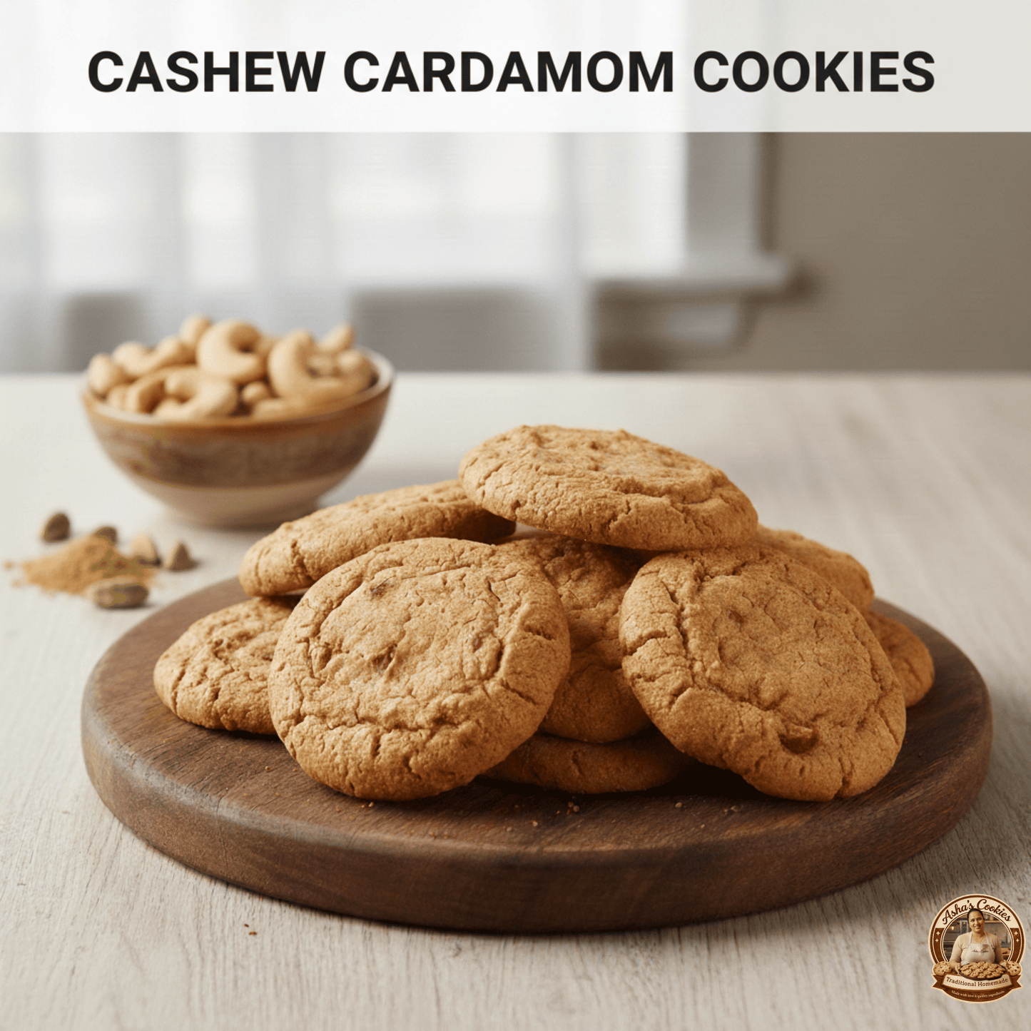 Cashew Cardamom Cookies