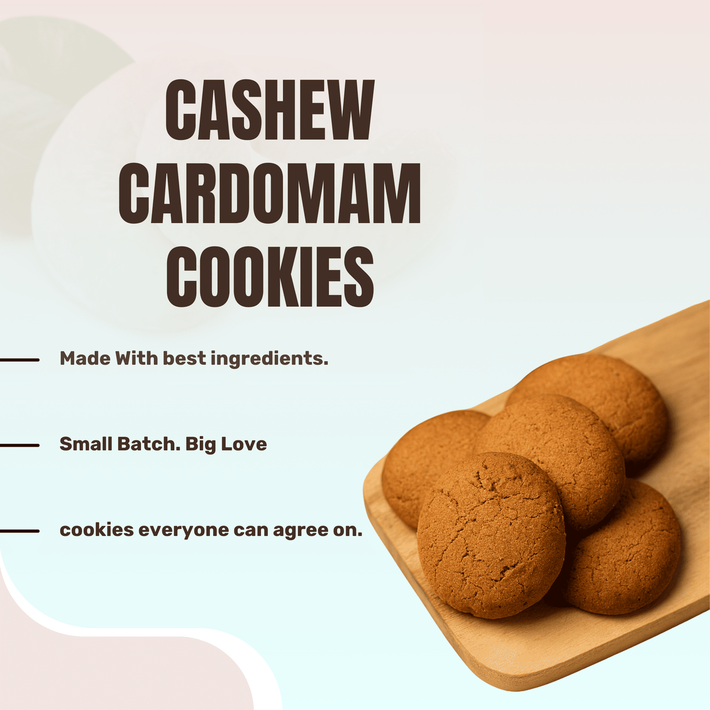 Cashew Cardamom Cookies