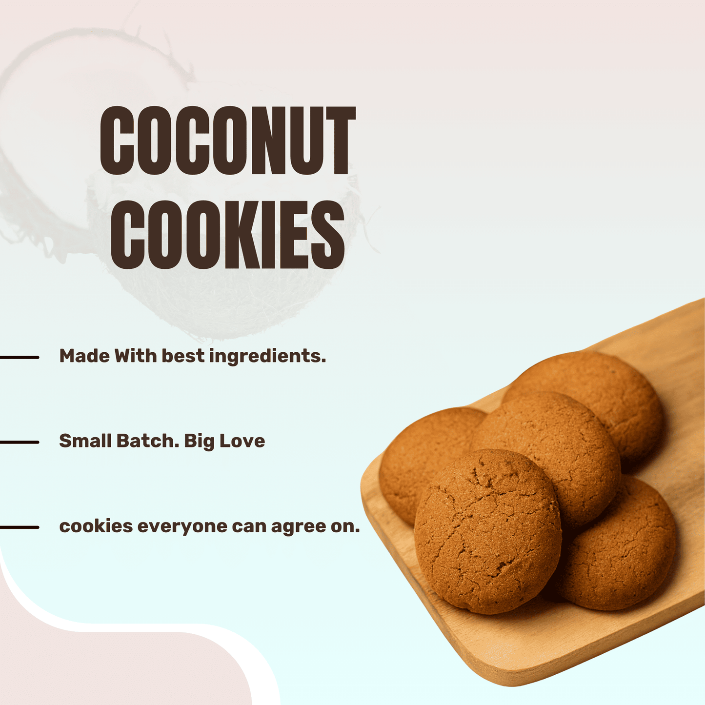 Tropical Coconut Wheat Cookies
