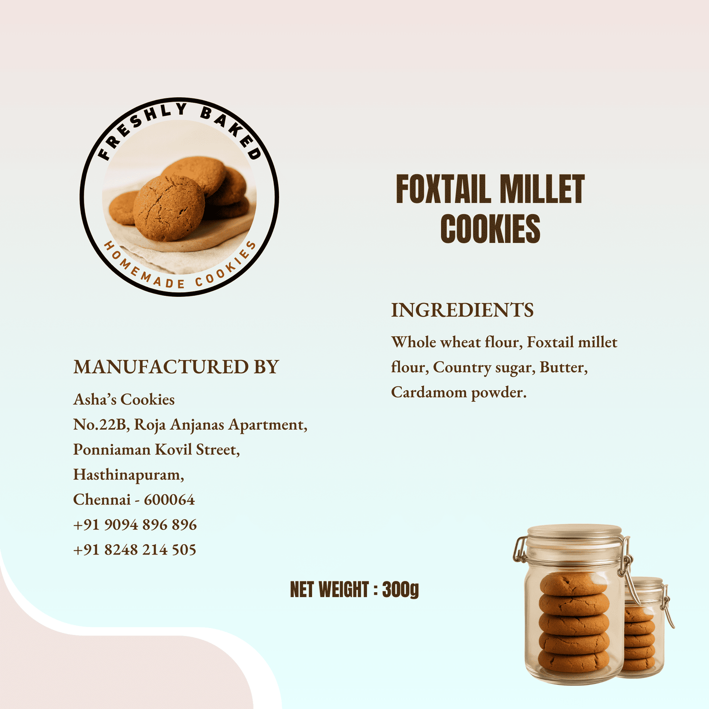 Thinai Millet Cookies