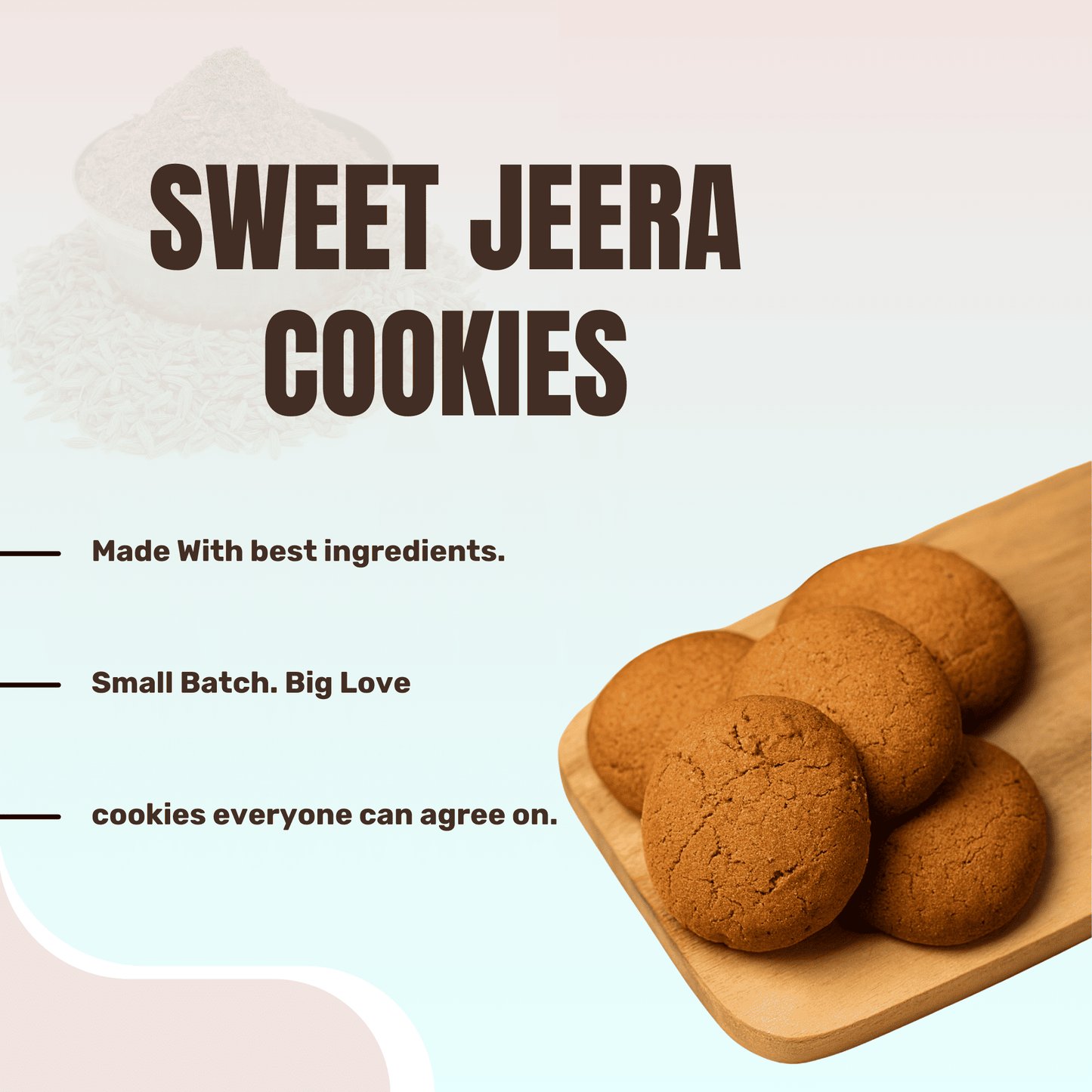 Sweet Jeera Wheat Biscuits