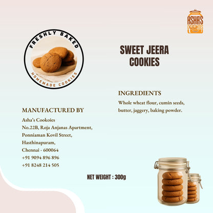 Sweet Jeera Wheat Biscuits