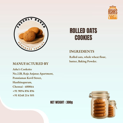 Healthy Rolled Oats Cookies